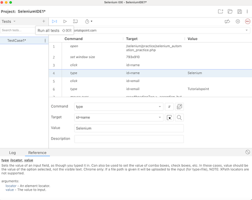 Selenium IDE Creating Tests 14