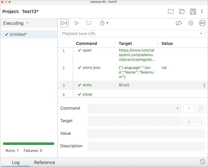 Selenium IDE Json Data File 1