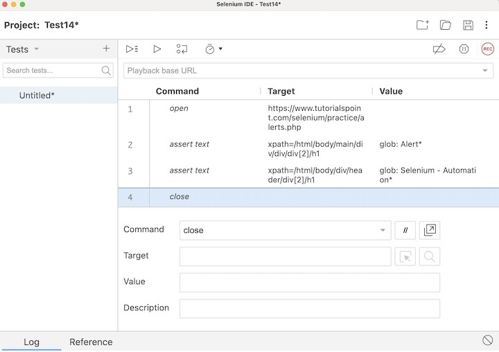 Selenium IDE Pattern Matching 2