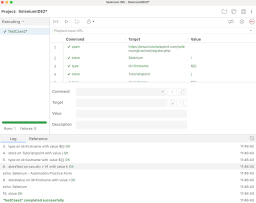 Selenium IDE Store Variables 13