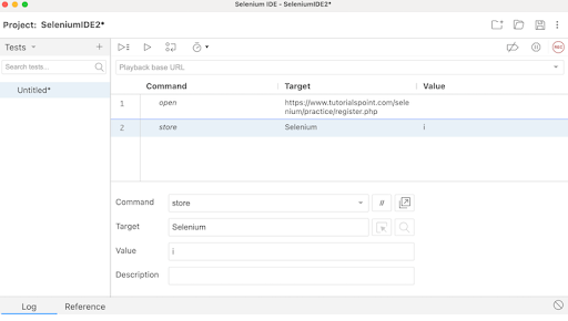 Selenium IDE Store Variables 6