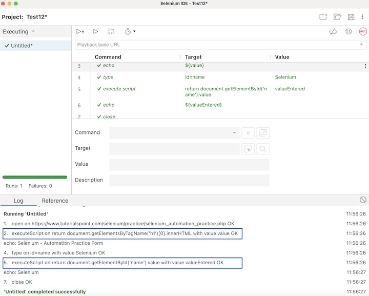 Selenium JavaScript functions 5