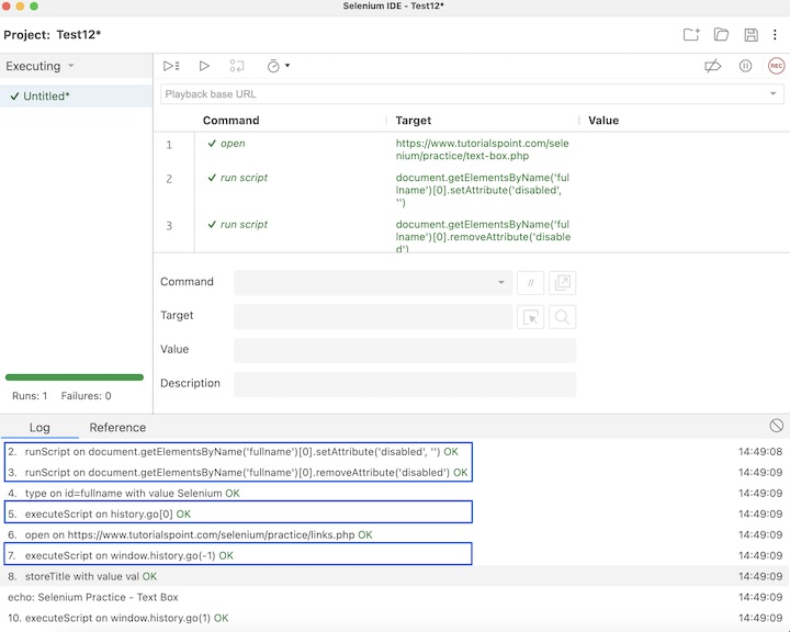 Selenium JavaScript functions 9