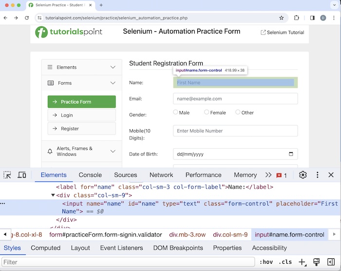 Selenium Locator Strategies 10