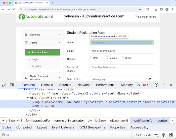 Selenium Locator Strategies 5