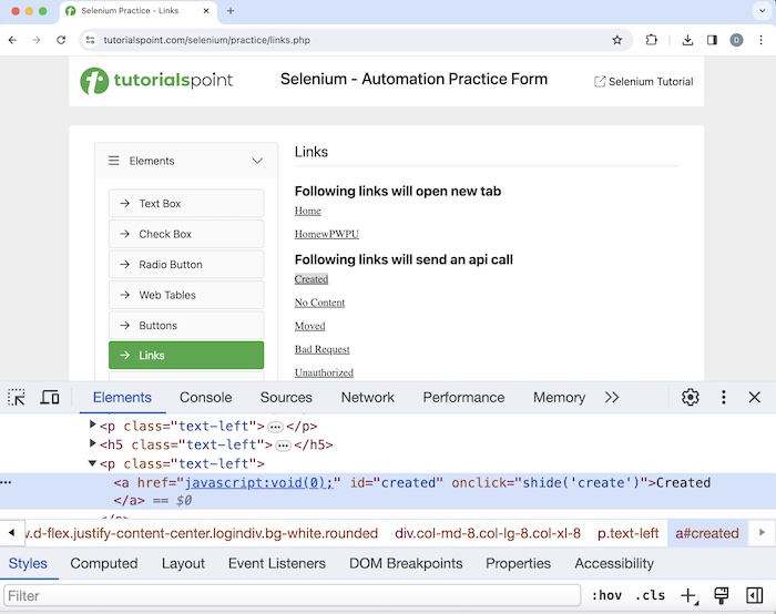 Selenium Locator Strategies 6