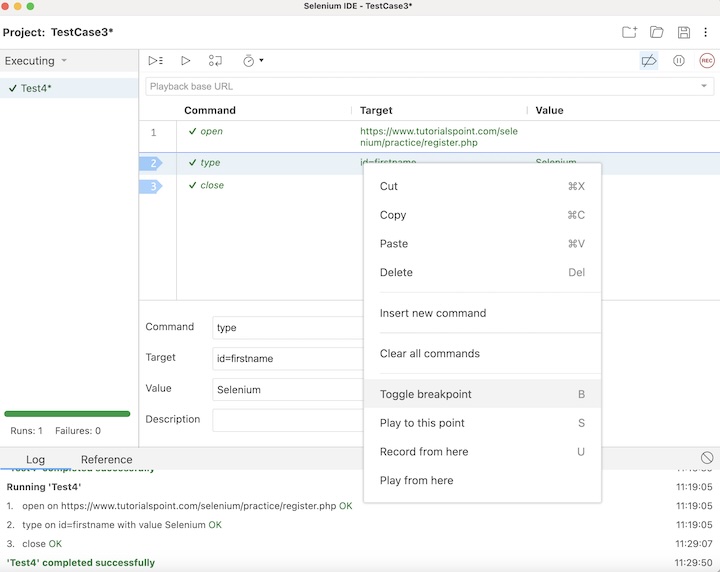 Selenium Script Debugging 10