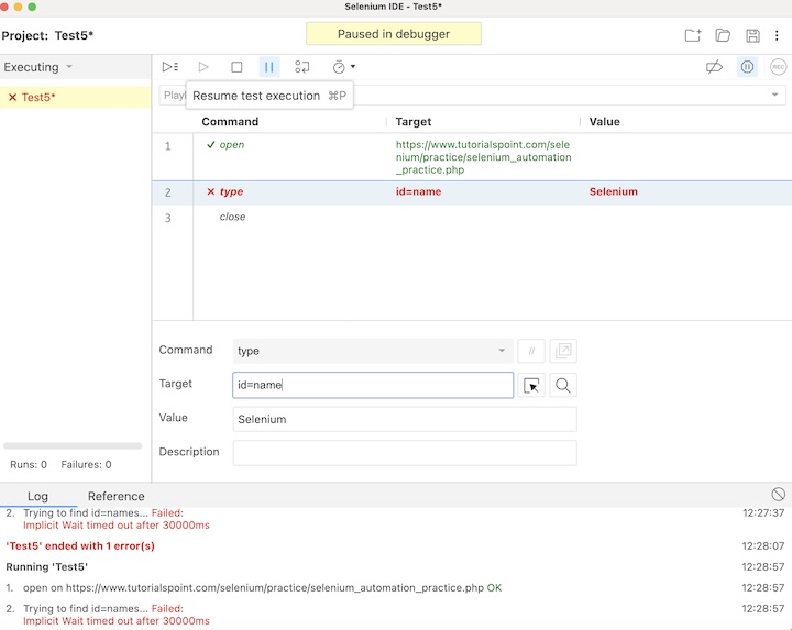 Selenium Script Debugging 18