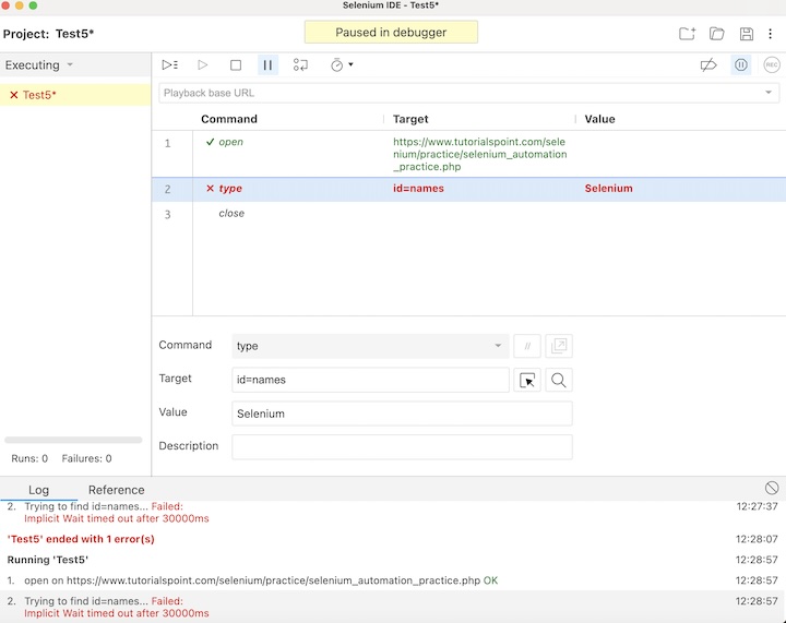 Selenium Script Debugging 20