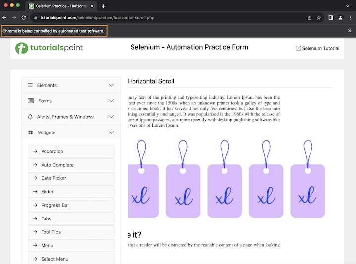 Selenium Scroll Operations 3