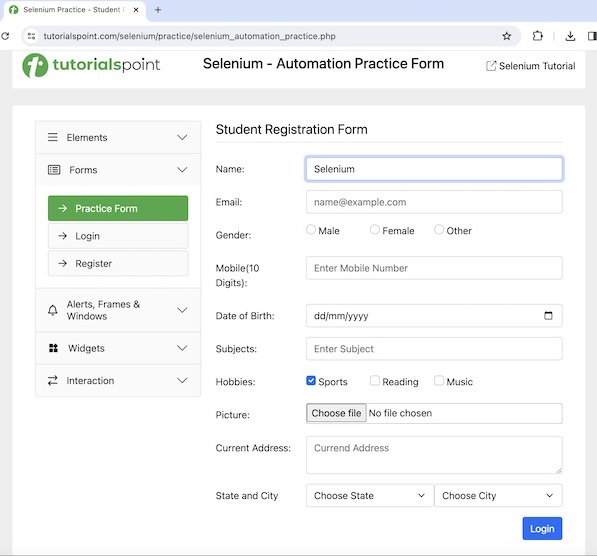 Selenium User Interactions 3