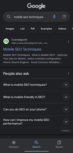 SERP Mobile