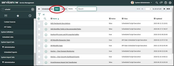 scheduled jobs