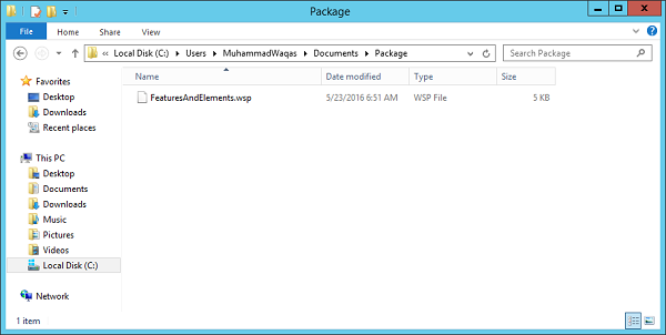 Package Folder