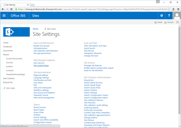 Site Content Types