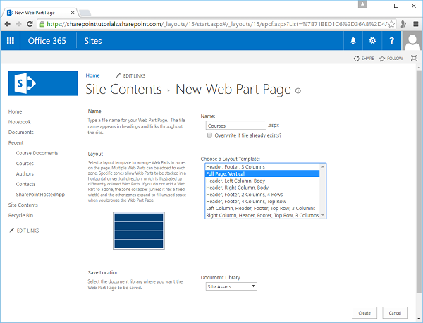 Web Part Zone