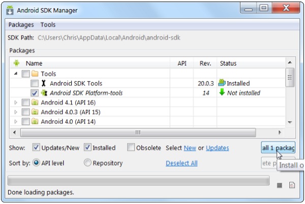 Android SDK Manager