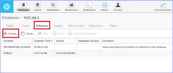 Create a New Schema