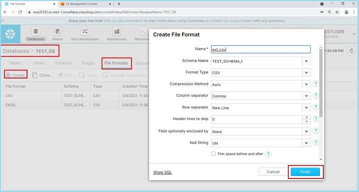 Creating File Format Process