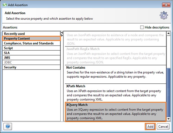 Xquery Assertion