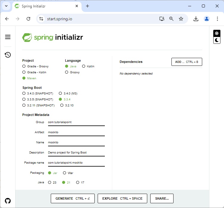 Creating Mockito Project