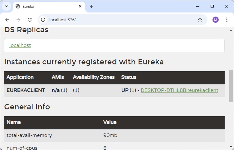 Eureka Client Application