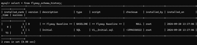 flyway_schema_history table