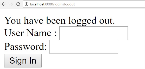 Output Logged Out