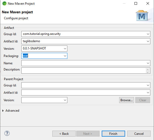 New Maven Project War
