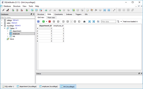 Link Table Data