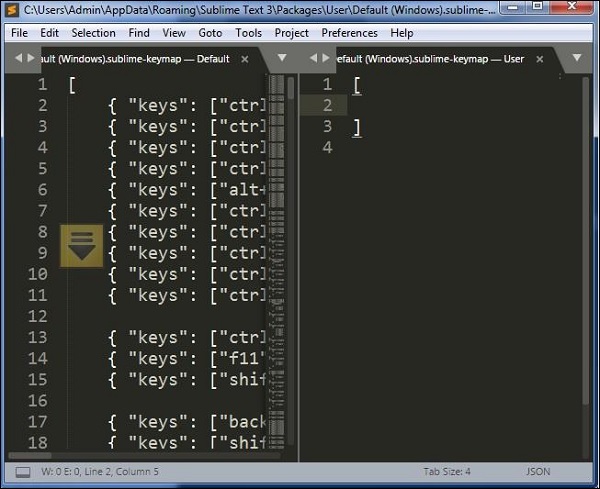 Defining Key Bindings