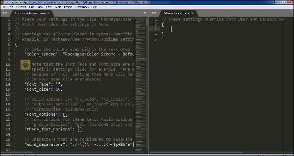 Syntax Specific Settings2