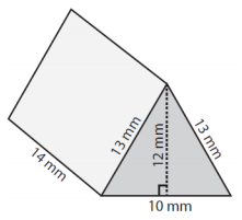 Using a net to find the surface area of a triangular prism Quiz4