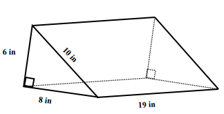 Using a net to find the surface area of a triangular prism Quiz5