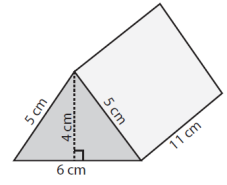 Using a net to find the surface area of a triangular prism Quiz7