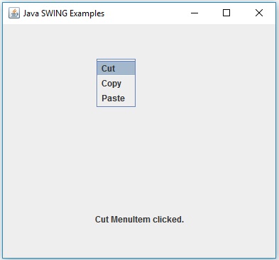 SWING JPopupMenu