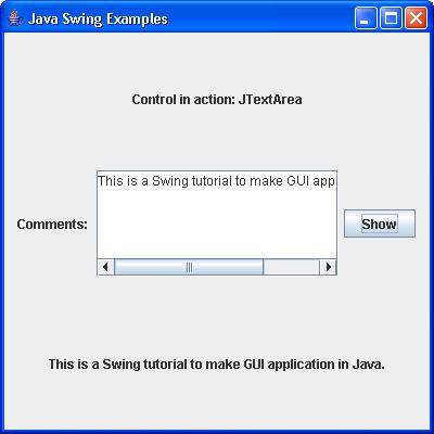 Swing JTextArea