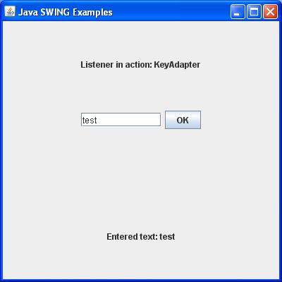SWING KeyAdapter