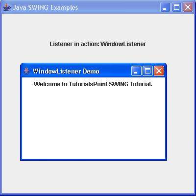 SWING WindowListener