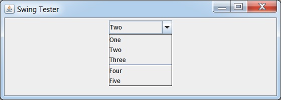 Using Separator in ComboBoxes