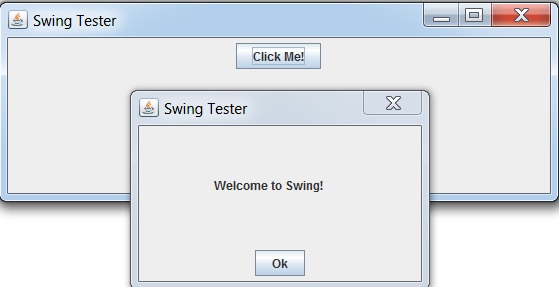 Show non modal dialog