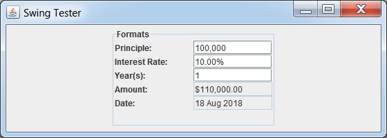 Using JFormattedTextField