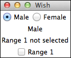 Selection Widget Example