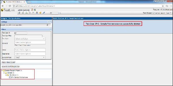 Step2-2 Delete Test Case