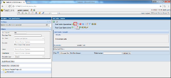 Step2 Edit a Test Suite