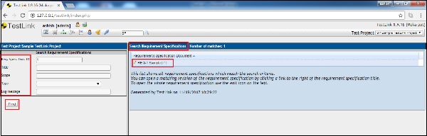 Step4 Search Requirements Specifications