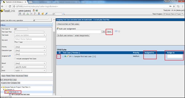 Step5 Assign Test Cases