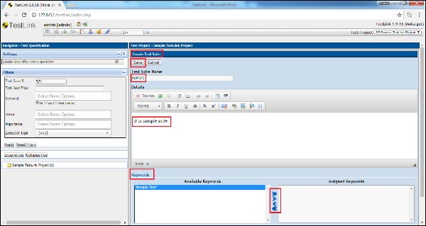 Step5 Create a Test Suite