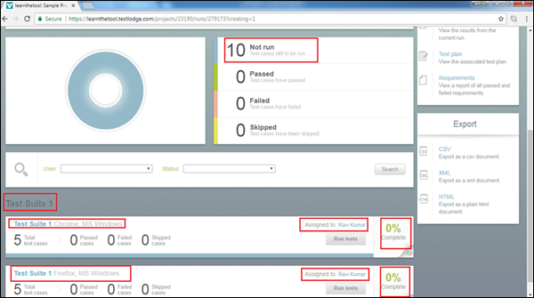 Run Added Test Suite