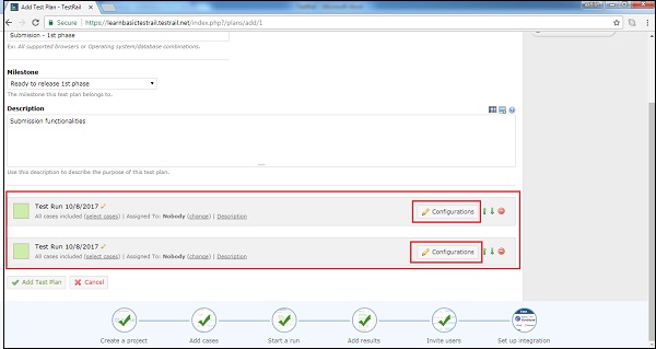 Configure Test Runs